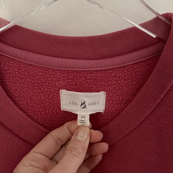 Lou & Grey Soft Dress Long Sleeve Pullover Rose Mauve Blush Mini Dress Sleeper - Picture 2 of 5